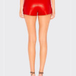 Matera Red Leather Shorts