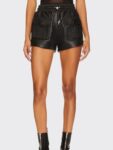 Black Leather short